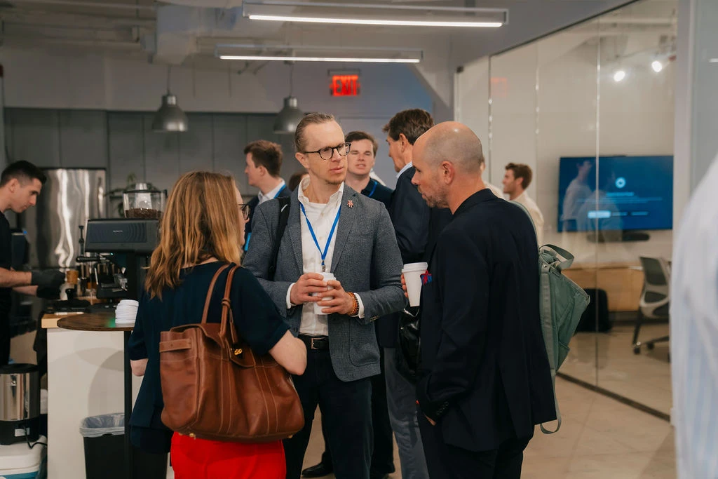 Zerno coffee cart serving a corporate office event