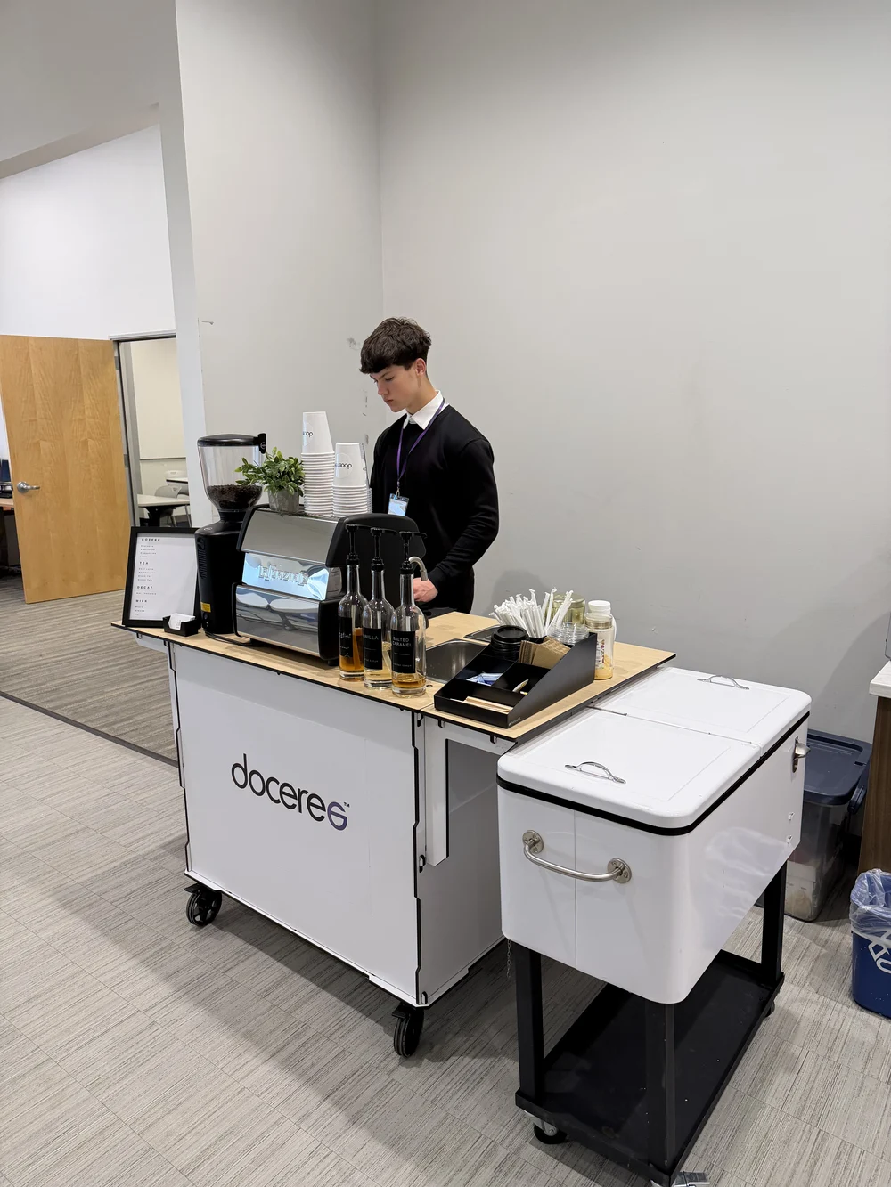 Zerno custom-branded espresso bar at a brand activation