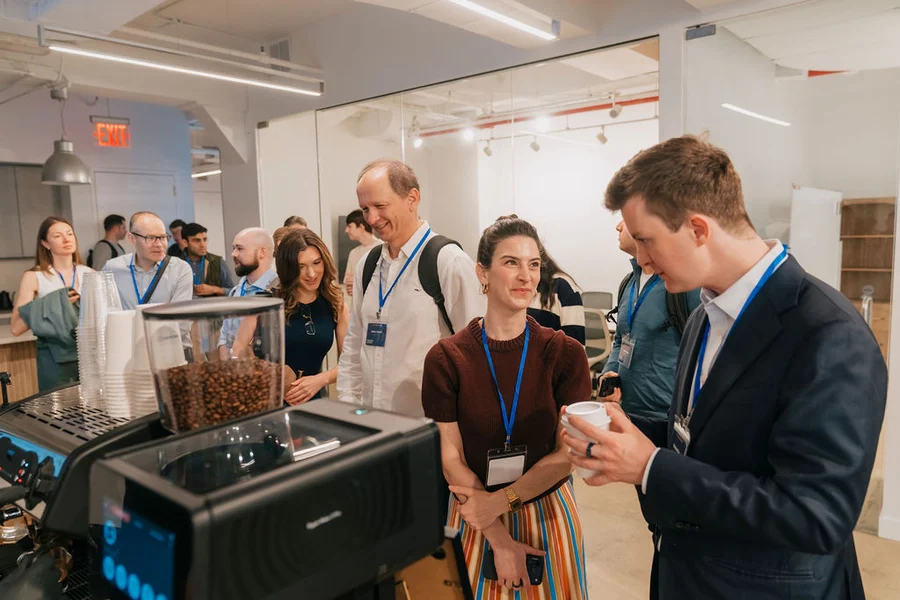 Zerno coffee cart at a conference or trade show
