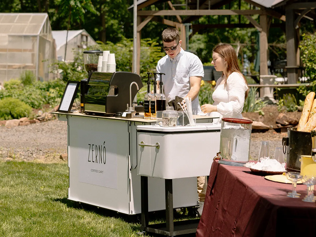 Zerno Coffee Cart serving an event in Exton, PA