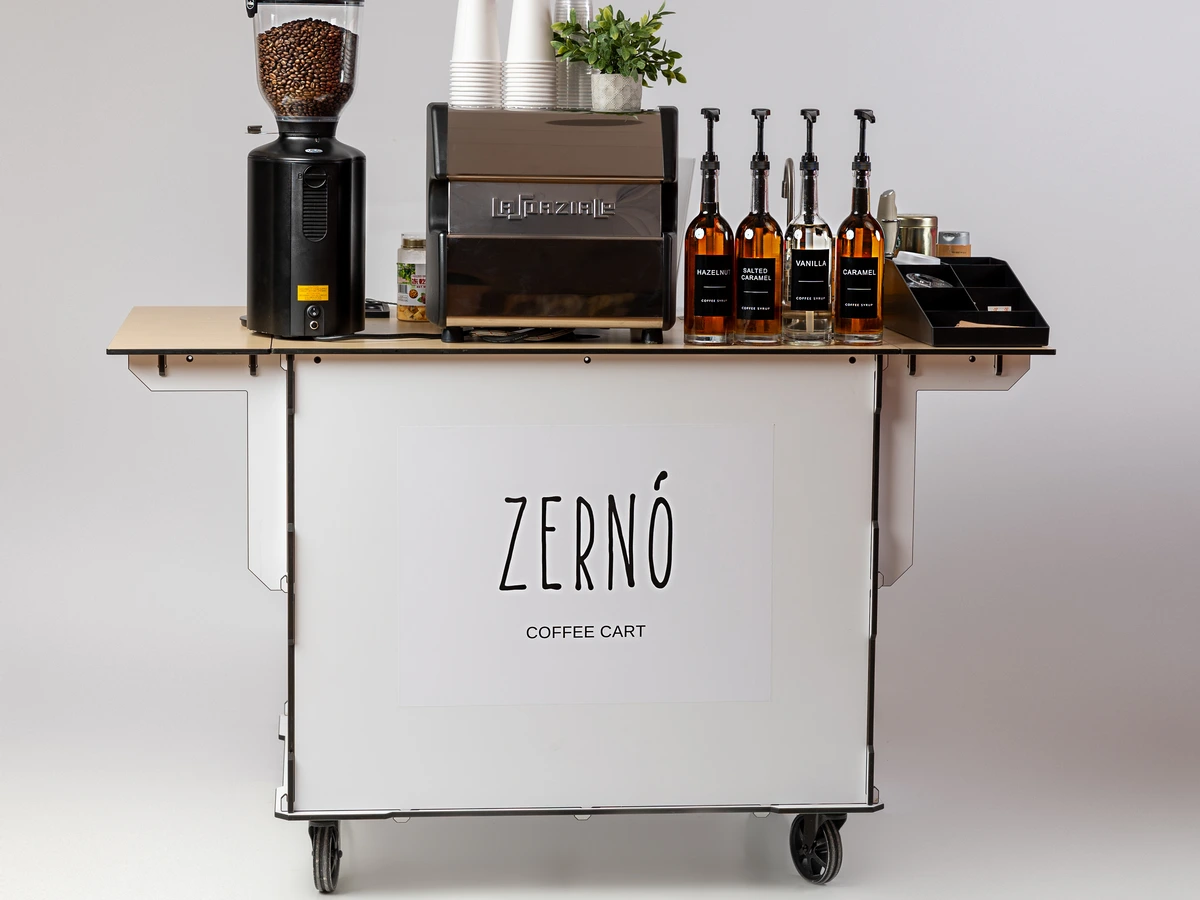 Zerno Coffee Cart serving an event in King of Prussia, PA