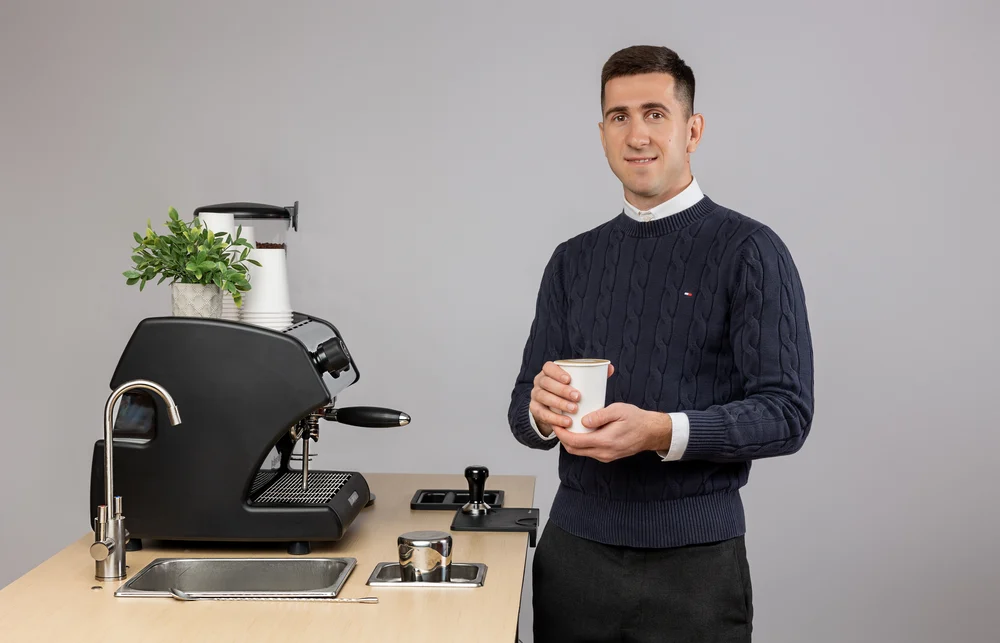 Zerno Coffee Cart serving an event in Villanova, PA