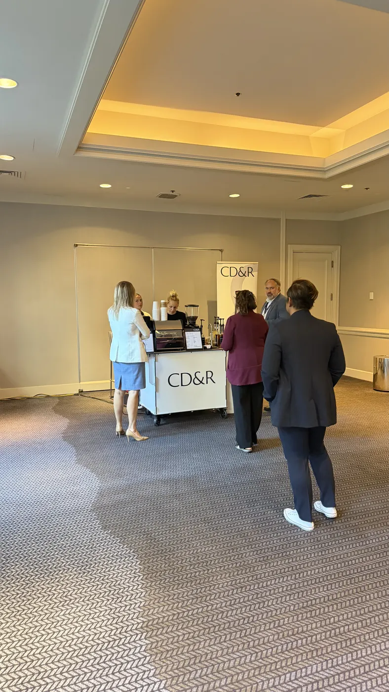 Zerno coffee cart at an office event