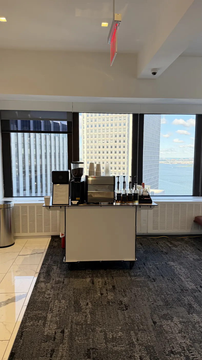 Corporate coffee catering setup