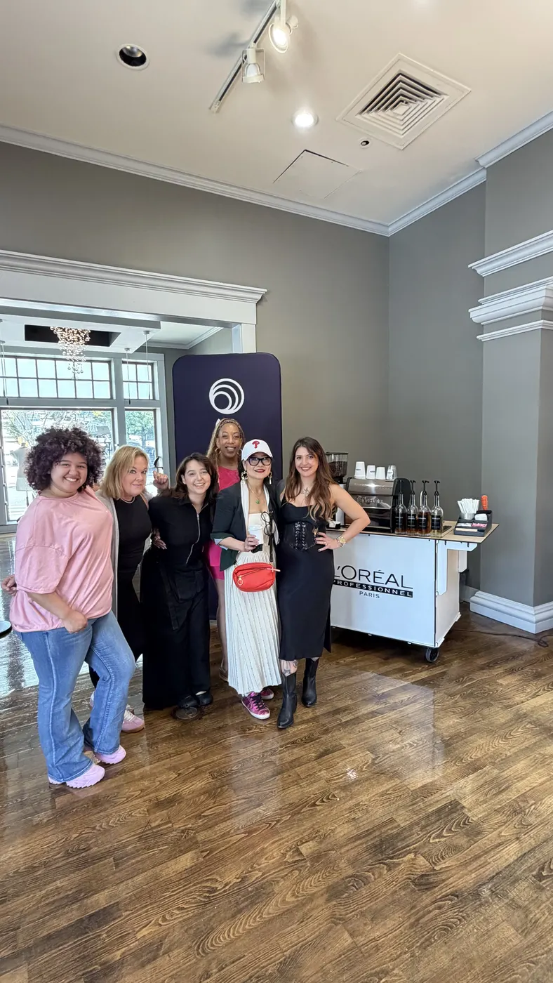 Branded coffee cart at a retail event